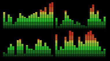Şık kırmızı, sarı, yeşil ekolayzer 3
