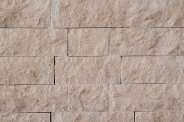 bej beyaz taş tuğla duvar detay