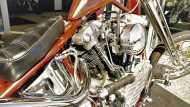 Klasik Amerikan motosiklet - detaylı motor resim