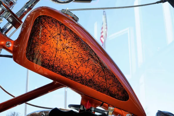 Motorfiets Gastank Chopper Design Geabstraheerd — Stockfoto