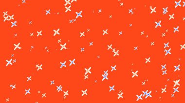 Kırmızı arka planda soyut Noel arkaplanı ve etrafa dağılmış birkaç yıldızla. Yıldızlar farklı boyutlarda ve renklerde..