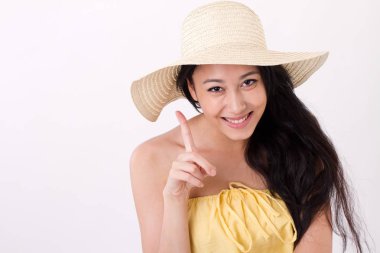 Yaz kadından 1 numaralı el hareketi