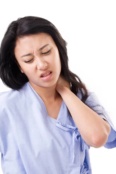 Woman suffering from shoulder pain, joint pain — Stock Photo, Image