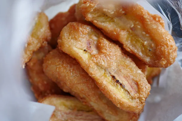 Fried banana fritter — Stock Photo, Image