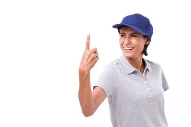 başarılı kadın işçi de boş alanı yukarı dönük