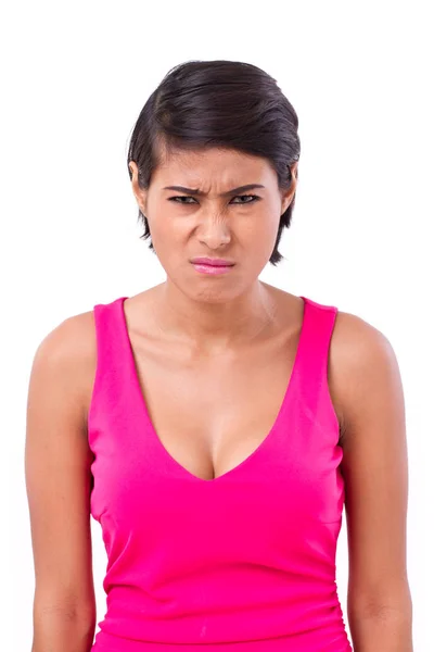 Angry woman isolated — Stock Photo, Image