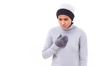 hasta bir kadın mide bulantısı ya da reflü acı