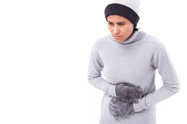 acı mide ağrısı, mide bulantısı, karın sorun kadın