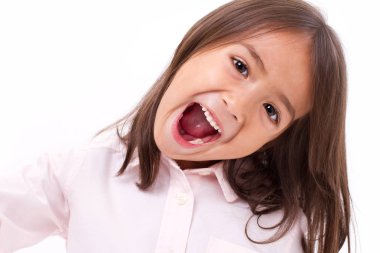 bağırarak, sevimli küçük kız iletişim, ilan