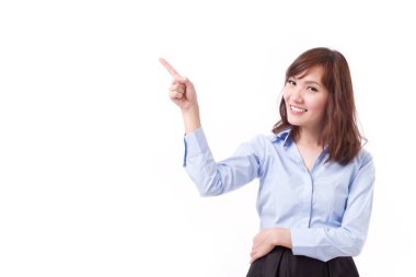 boş alan, izole studio yukarıyı iş kadını