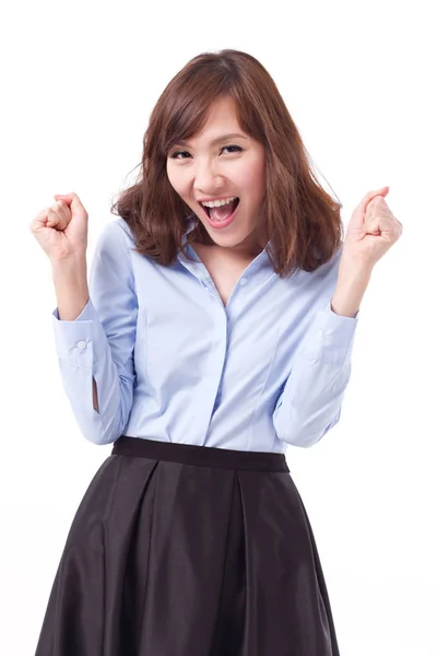 Salida, feliz, elegante casual asiático mujer — Foto de Stock