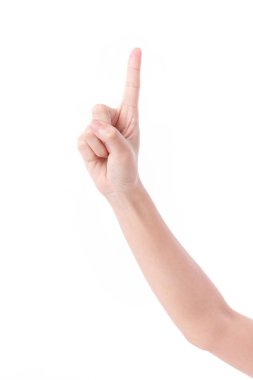 el gösterilen, 1 parmak hareketi işaret