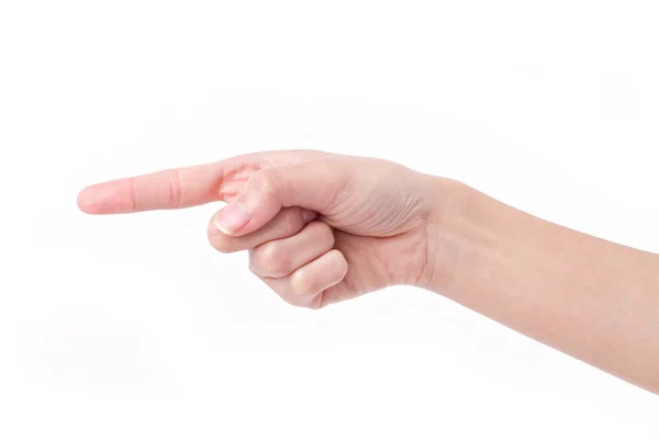 Hand pointing to side way — Stock Photo, Image