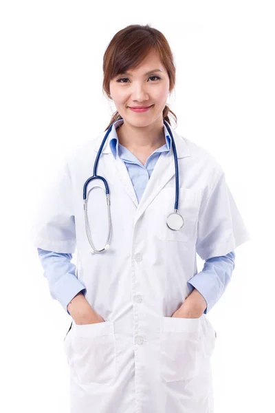 Fiducioso, felice, medico femminile positivo — Foto Stock