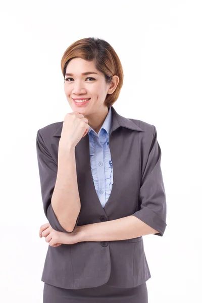 Heureuse, souriante femme cadre d'affaires — Photo