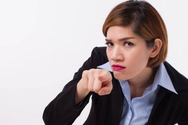 Sana işaret kızgın iş kadını