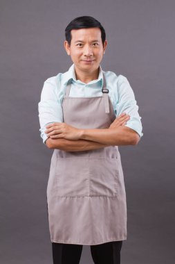 Kendine güvenen dükkâncı, küçük işletme sahibi, shop manager