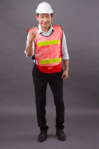 Confident, calm, professional asian engineer man with space — Stock Photo, Image