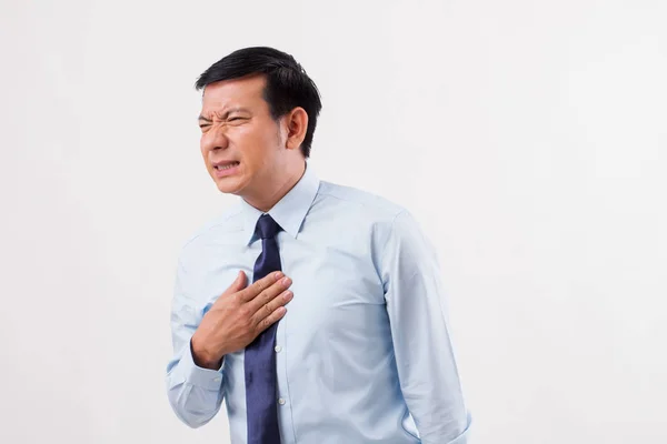 Sick man suffering from acid reflux, gerd, heartburn, indigestio — Stock Photo, Image