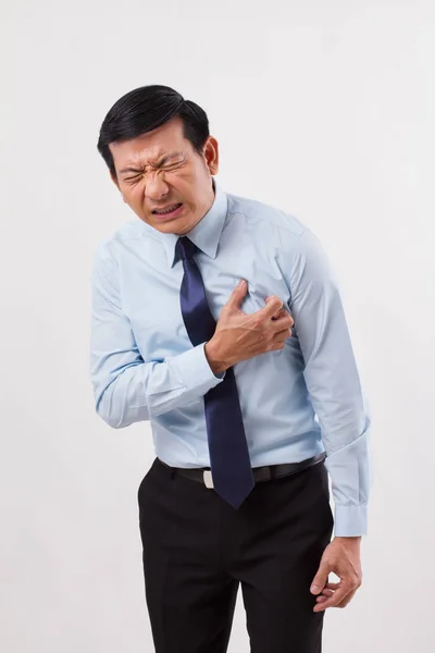 Sick man with heart attack — Stock Photo, Image