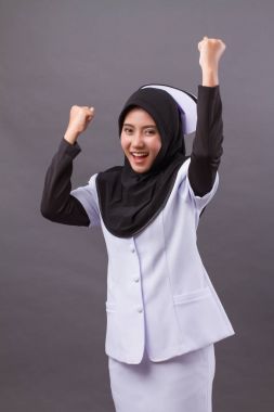 başarılı emin mutlu Müslüman hemşire