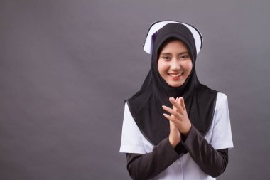 yandan, alkışlar başarılı mutlu hemşire alkış