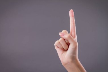 el gösterilen, 1 parmak kadar bir el hareketi işaret