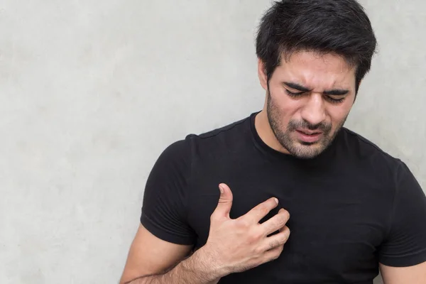 Hombre enfermo con reflujo ácido o gerd —  Fotos de Stock