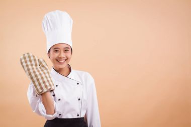 mutlu gülümseyen kadın baker portre