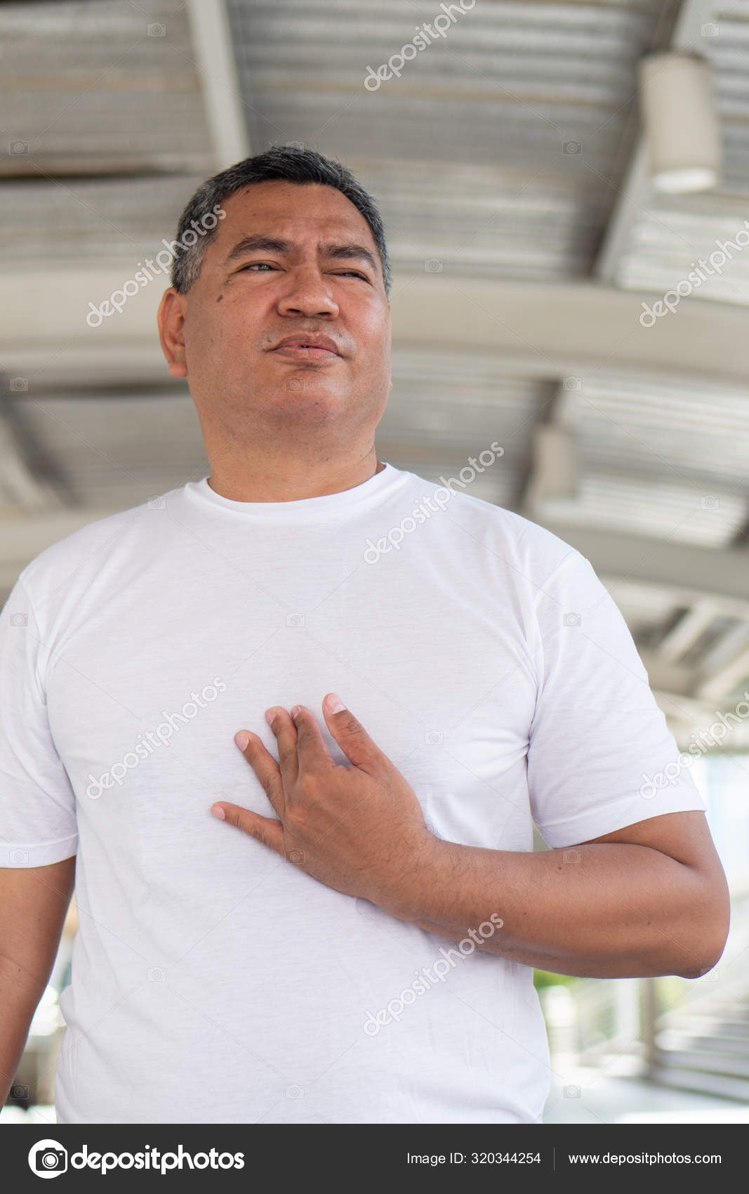 Old Senior Man Reflux Sickness Portrait Sick Stressed Retired Man depositphotos