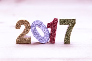 Mutlu yeni yıl 2017 arka plan filtre etkisi retro vintage ile 