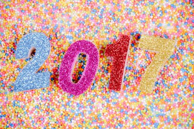 Mutlu yeni yıl 2017 arka plan filtre etkisi retro vintage ile 