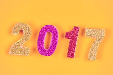 Mutlu yeni yıl 2017 arka plan filtre etkisi retro vintage ile 