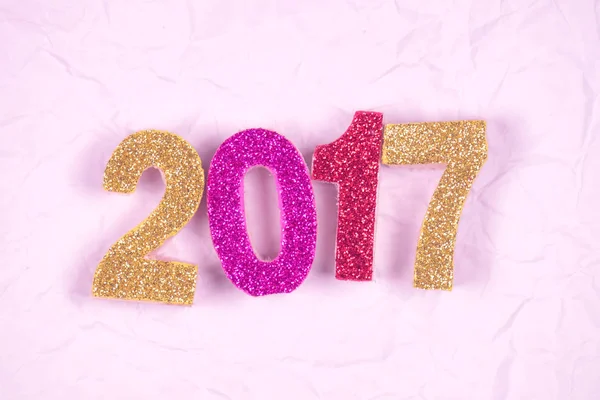 Happy New Year 2017 background with filter effect retro vintage — Stock Photo, Image