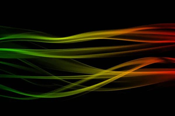Абстрактный фон кривые дыма и волны регги цветов зеленый, у — стоковое фото