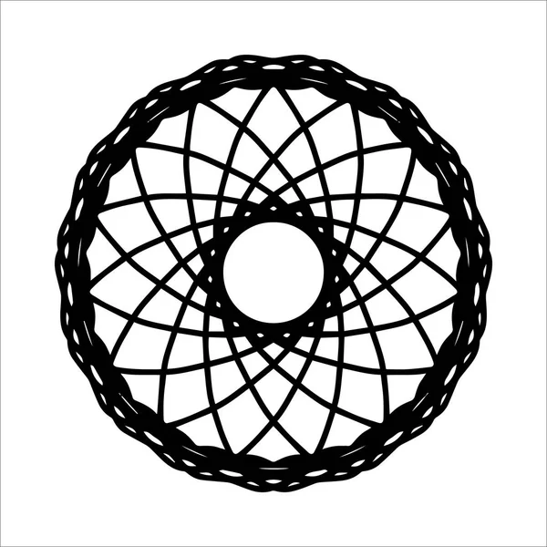 Vector handgetekende Oosterse mandala, etnische doodle mandala met kleurrijke sieraad, geïsoleerd decoratieve sjabloon, Islam, Arabische, Indiase, Ottomaanse motieven, EPS-10 — Stockvector