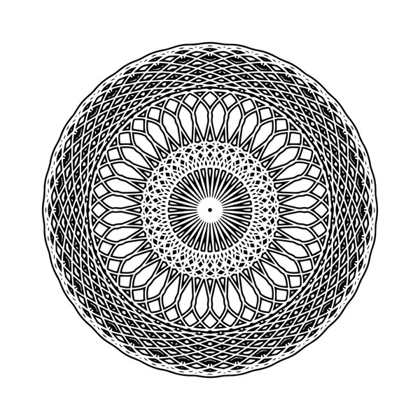 Mandala oriental vectoriel dessiné à la main, mandala doodle ethnique avec ornement coloré, modèle décoratif isolé, Islam, Arabe, Indien, motifs ottoman, EPS 10 — Image vectorielle