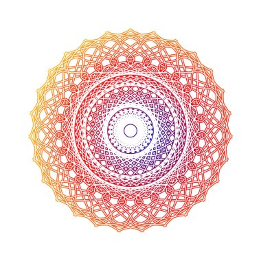 Soyut geometrik şekiller, fütüristik dalgalı fraktal yıldız ve c