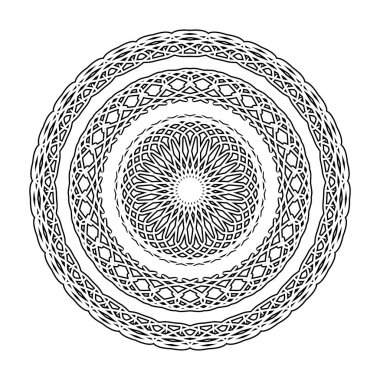 Soyut geometrik şekiller, fütüristik dalgalı fraktal yıldız ve c