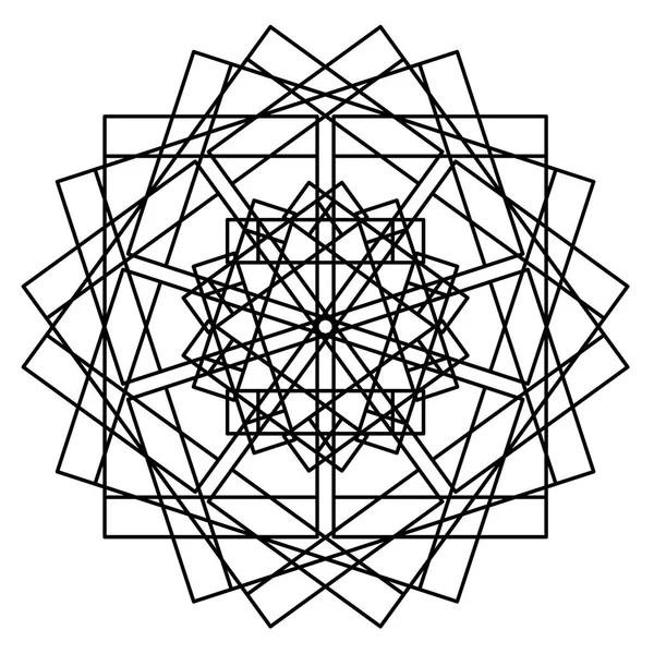 Γεωμετρικά σχήματα αφηρημένα, φουτουριστικό κυματιστές fractal αστέρι και c — Φωτογραφία Αρχείου