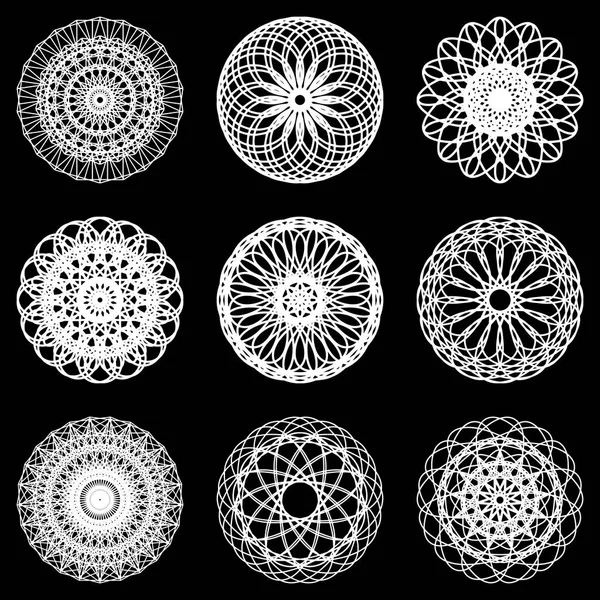 Formas geométricas abstractas, fractal ondulado futurista de estrella y c — Vector de stock