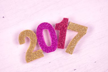 Mutlu yeni yıl 2017 arka plan filtre etkisi retro vintage ile 