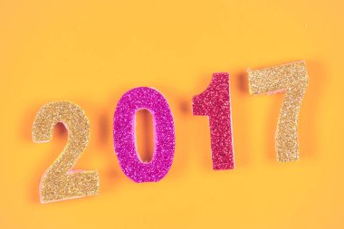 Mutlu yeni yıl 2017 arka plan filtre etkisi retro vintage ile 