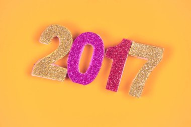 Mutlu yeni yıl 2017 arka plan filtre etkisi retro vintage ile 