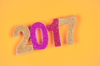 Mutlu yeni yıl 2017 arka plan filtre etkisi retro vintage ile 