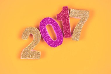 Mutlu yeni yıl 2017 arka plan filtre etkisi retro vintage ile 