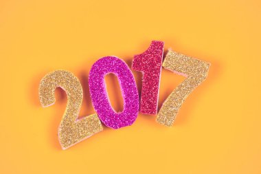 Mutlu yeni yıl 2017 arka plan filtre etkisi retro vintage ile 