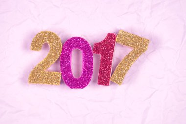 Mutlu yeni yıl 2017 arka plan filtre etkisi retro vintage ile 