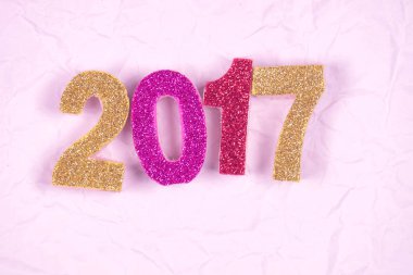 Mutlu yeni yıl 2017 arka plan filtre etkisi retro vintage ile 