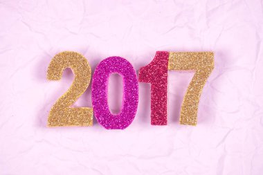 Mutlu yeni yıl 2017 arka plan filtre etkisi retro vintage ile 